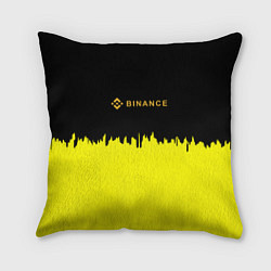 Подушка квадратная Binance биржа краски, цвет: 3D-принт