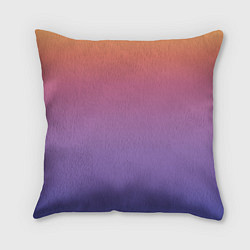Подушка квадратная Градиент закатное небо желтый фиолетовый, цвет: 3D-принт