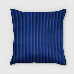 Подушка квадратная Синий в вертикальную полоску, цвет: 3D-принт