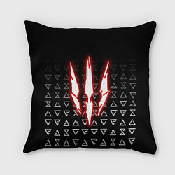 Подушка квадратная The witcher - red logo, цвет: 3D-принт