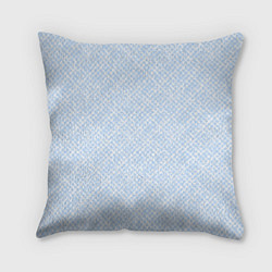 Подушка квадратная Паттерн бело-голубой, цвет: 3D-принт