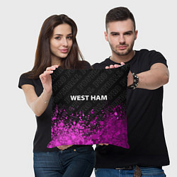 Подушка квадратная West Ham pro football посередине, цвет: 3D-принт — фото 2