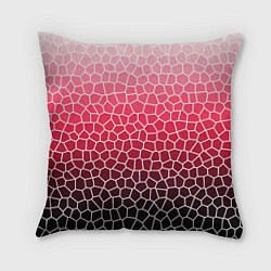 Подушка квадратная Крупная мозаика розовый градиент, цвет: 3D-принт