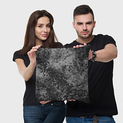 Подушка квадратная Абстракция - серый пунш, цвет: 3D-принт — фото 2