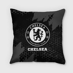 Подушка квадратная Chelsea sport на темном фоне, цвет: 3D-принт