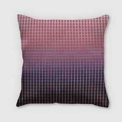Подушка квадратная Тёмно-розовый полосы узоры, цвет: 3D-принт