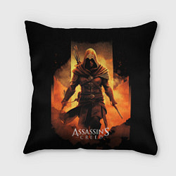 Подушка квадратная Assassins creed пустыня на фоне, цвет: 3D-принт