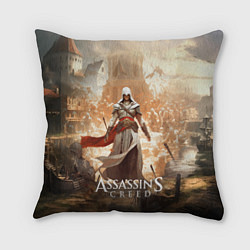 Подушка квадратная Assassins creed старинный город, цвет: 3D-принт