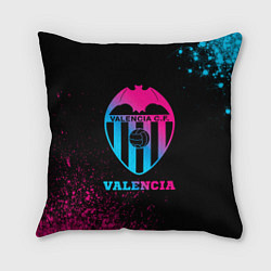 Подушка квадратная Valencia - neon gradient, цвет: 3D-принт
