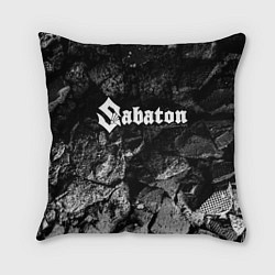 Подушка квадратная Sabaton black graphite, цвет: 3D-принт