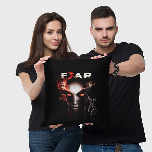Подушка квадратная FEAR 3 / 3D-принт – фото 3