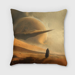Подушка квадратная Пустыня и космический корабль - Дюна, цвет: 3D-принт