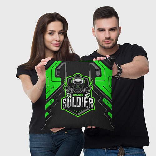 Подушка квадратная Games soldier / 3D-принт – фото 3