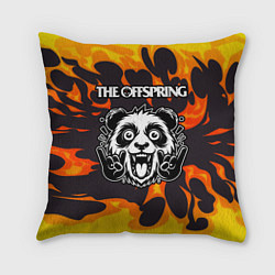Подушка квадратная The Offspring рок панда и огонь, цвет: 3D-принт