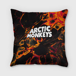 Подушка квадратная Arctic Monkeys red lava, цвет: 3D-принт