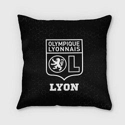 Подушка квадратная Lyon sport на темном фоне, цвет: 3D-принт