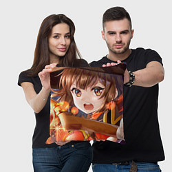 Подушка квадратная Konosuba Мэгумин cute, цвет: 3D-принт — фото 2