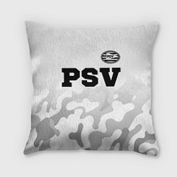 Подушка квадратная PSV sport на светлом фоне посередине, цвет: 3D-принт