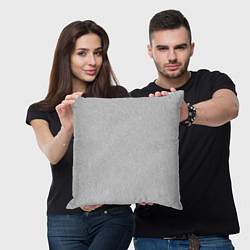 Подушка квадратная Однотонный светло-серый текстурированный, цвет: 3D-принт — фото 2