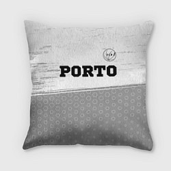 Подушка квадратная Porto sport на светлом фоне посередине, цвет: 3D-принт