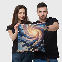 Подушка квадратная Космическая галактика - нейросеть фантазия, цвет: 3D-принт — фото 2