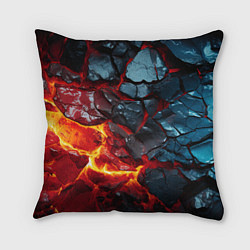 Подушка квадратная Темная огненная плитка, цвет: 3D-принт