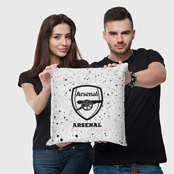 Подушка квадратная Arsenal sport на светлом фоне, цвет: 3D-принт — фото 2