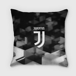 Подушка квадратная Juventus geometry fc, цвет: 3D-принт