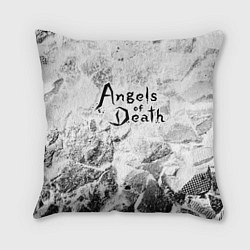 Подушка квадратная Angels of Death white graphite