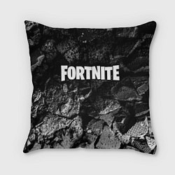 Подушка квадратная Fortnite black graphite, цвет: 3D-принт