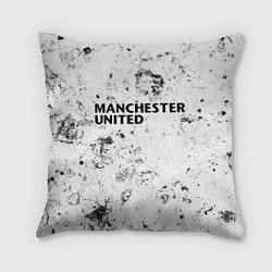 Подушка квадратная Manchester United dirty ice, цвет: 3D-принт