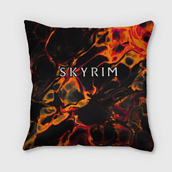 Подушка квадратная Skyrim red lava, цвет: 3D-принт