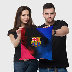 Подушка квадратная Barcelona fc club gradient smoke, цвет: 3D-принт — фото 2