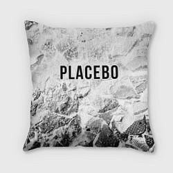 Подушка квадратная Placebo white graphite, цвет: 3D-принт