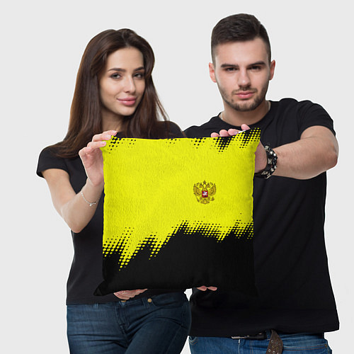 Подушка квадратная Российская империя краски герб / 3D-принт – фото 3