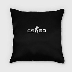 Подушка квадратная Counter strike logo, цвет: 3D-принт