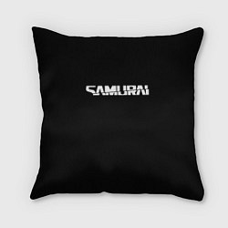 Подушка квадратная Samurai logo white, цвет: 3D-принт