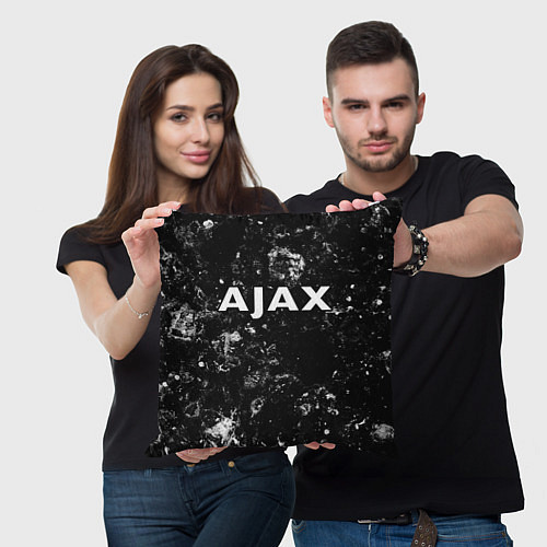 Подушка квадратная Ajax black ice / 3D-принт – фото 3