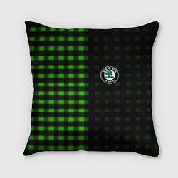 Подушка квадратная Skoda pattern geometry, цвет: 3D-принт