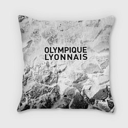 Подушка квадратная Lyon white graphite, цвет: 3D-принт