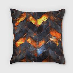 Подушка квадратная Чешуя в огне, цвет: 3D-принт