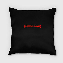 Подушка квадратная Metal gear red logo, цвет: 3D-принт