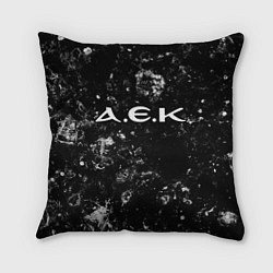 Подушка квадратная AEK Athens black ice, цвет: 3D-принт