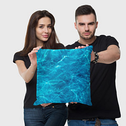 Подушка квадратная Водная текстура, цвет: 3D-принт — фото 2