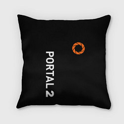 Подушка квадратная Portal logo brend, цвет: 3D-принт