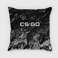 Подушка квадратная Counter Strike black graphite, цвет: 3D-принт