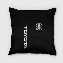 Подушка квадратная Toyota logo white steel, цвет: 3D-принт