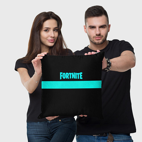 Подушка квадратная Fortnite line / 3D-принт – фото 3