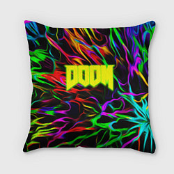 Подушка квадратная Doom optical colors, цвет: 3D-принт