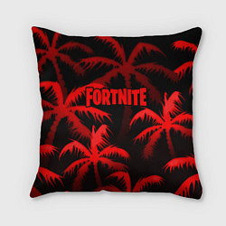 Подушка квадратная Fortnite tropic red, цвет: 3D-принт